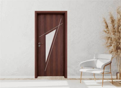 Граде - интериорна врата - модел Kristall Glas 4-2, цвят Шведски дъб